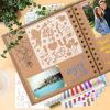 image:imageGOTIDEAL 80 Pages Scrapbook Album with 10 Metallic MarkersCraft Paper Photo Album for Wedding and Anniversary Family DIY Scrapbook Accessories with Scrapbooking Stickers CornersBlackYellow