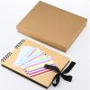 image:imageGOTIDEAL 80 Pages Scrapbook Album with 10 Metallic MarkersCraft Paper Photo Album for Wedding and Anniversary Family DIY Scrapbook Accessories with Scrapbooking Stickers CornersBlackYellow
