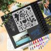 image:imageGOTIDEAL 80 Pages Scrapbook Album with 10 Metallic MarkersCraft Paper Photo Album for Wedding and Anniversary Family DIY Scrapbook Accessories with Scrapbooking Stickers CornersBlackBlack