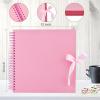 image:imageGOTIDEAL 80 Pages Scrapbook Album with 10 Metallic MarkersCraft Paper Photo Album for Wedding and Anniversary Family DIY Scrapbook Accessories with Scrapbooking Stickers CornersBlackPink