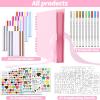 image:imageGOTIDEAL 80 Pages Scrapbook Album with 10 Metallic MarkersCraft Paper Photo Album for Wedding and Anniversary Family DIY Scrapbook Accessories with Scrapbooking Stickers CornersBlackPink