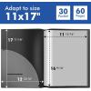 image:imageGOTIDEAL Art Portfolios 11x17Large Portfolio Folder30 Pockets Display 60 Pages Kids Art Painting Portfolio Binder with Clear Plastic SleevesPresentation Book Book for Artists Artwork Drawing