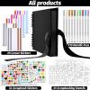 image:imageGotideal 80 Pages Scrapbook Album with 10 Metallic Markers Craft Paper Photo Album for Wedding and Anniversary Family DIY Scrapbook Accessories with Scrapbooking Stickers CornersWhiteBlack