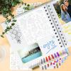 image:imageGotideal 80 Pages Scrapbook Album with 10 Metallic Markers Craft Paper Photo Album for Wedding and Anniversary Family DIY Scrapbook Accessories with Scrapbooking Stickers CornersWhiteWhite