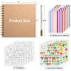image:imageGotideal 80 Pages Scrapbook Album with 10 Metallic Markers Craft Paper Photo Album for Wedding and Anniversary Family DIY Scrapbook Accessories with Scrapbooking Stickers CornersWhiteYellow