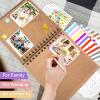 image:imageGotideal 80 Pages Scrapbook Album with 10 Metallic Markers Craft Paper Photo Album for Wedding and Anniversary Family DIY Scrapbook Accessories with Scrapbooking Stickers CornersWhiteYellow