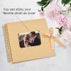image:imageGotideal 80 Pages Scrapbook Album with 10 Metallic Markers Craft Paper Photo Album for Wedding and Anniversary Family DIY Scrapbook Accessories with Scrapbooking Stickers CornersWhiteYellow