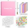 image:imageGotideal 80 Pages Scrapbook Album with 10 Metallic Markers Craft Paper Photo Album for Wedding and Anniversary Family DIY Scrapbook Accessories with Scrapbooking Stickers CornersWhitePink