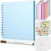 image:imageGOTIDEAL 80 Pages Scrapbook Album with 10 Metallic MarkersCraft Paper Photo Album for Wedding and Anniversary Family DIY Scrapbook Accessories with Scrapbooking Stickers CornersBlackBlue