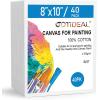 image:imageGOTIDEAL Bulk Canvas Boards for Painting 8x10 inch Value Pack of 40 Gesso Primed Canvases for Painting  100 Cotton Art Supplies Canvas for Acrylic Paint Pouring Oil Paint8x10 inch