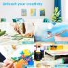 image:imageGOTIDEAL Bulk Canvas Boards for Painting 8x10 inch Value Pack of 40 Gesso Primed Canvases for Painting  100 Cotton Art Supplies Canvas for Acrylic Paint Pouring Oil Paint8x10 inch