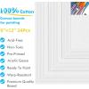 image:imageGOTIDEAL Bulk Canvas Boards for Painting 8x10 inch Value Pack of 40 Gesso Primed Canvases for Painting  100 Cotton Art Supplies Canvas for Acrylic Paint Pouring Oil Paint9x12 inch