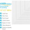 image:imageGOTIDEAL Bulk Canvas Boards for Painting 8x10 inch Value Pack of 40 Gesso Primed Canvases for Painting  100 Cotton Art Supplies Canvas for Acrylic Paint Pouring Oil Paint12x12 inch