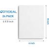 image:imageGOTIDEAL Canvases for Painting 12x12 inch of 12 Professional Primed White Blank Flat Canvas Panels 100 Cotton Artist Canvas Boards for Acrylics Painting Oil Watercolor Tempera6x8