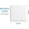 image:imageGOTIDEAL Canvases for Painting 12x12 inch of 12 Professional Primed White Blank Flat Canvas Panels 100 Cotton Artist Canvas Boards for Acrylics Painting Oil Watercolor Tempera12x12