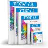 image:imageGOTIDEAL Canvas for Painting 18 Pack Multi Pack 4x4 5x7 8x10 9x1211x14 Canvas Boards for Painting Primed White Blank Artist Canvas Variety Pack for Acrylic Oil Paint Watercolor GouacheWhite Canvas Panel