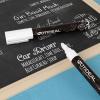 image:imageGOTIDEAL Liquid Chalk Markers Fine Tip 8 Colors Washable Window Chalkboard Glass Pens Paint and Drawing for Car Blackboard amp BistroNonToxicWet Erase  Reversible Tip6mmWhite