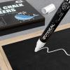 image:imageGOTIDEAL Liquid Chalk Markers Fine Tip 8 Colors Washable Window Chalkboard Glass Pens Paint and Drawing for Car Blackboard amp BistroNonToxicWet Erase  Reversible Tip6mmWhite