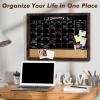 image:imageGotideal Chalkboard Calendar 24 x 18 Chalk Board Calendar for Wall Magnetic Chalkboard FramedWall MountedBlackboard for OfficeKitchenSchoolHome