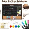 image:imageGotideal Chalkboard Calendar 24 x 18 Chalk Board Calendar for Wall Magnetic Chalkboard FramedWall MountedBlackboard for OfficeKitchenSchoolHome