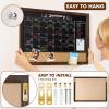 image:imageGotideal Chalkboard Calendar 24 x 18 Chalk Board Calendar for Wall Magnetic Chalkboard FramedWall MountedBlackboard for OfficeKitchenSchoolHome