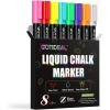 image:imageGOTIDEAL Liquid Chalk Markers Fine Tip 8 Colors Washable Window Chalkboard Glass Pens Paint and Drawing for Car Blackboard amp BistroNonToxicWet Erase  Reversible Tip6mm8 Colors