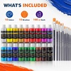 image:imageGOTIDEAL Acrylic Paint Set 18 Colors Outdoor Acrylic Paint 100m34 oz  with 10 Brushes NonToxic Waterproof Art Paints for Canvas Wood Rocks Craft Supplies for Artists amp Beginners