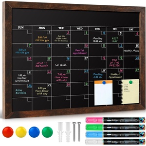 image:imageGOTIDEAL Chalkboard Calendar 24x 18 Magnetic Chalk Calendar for Wall  Magnetic Framed Chalkboard Calendar for WallBlackboard Calendar for Office Kitchen School amp Home36 x 24