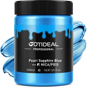image:imageGOTIDEAL Metallic Gold Acrylic Paint Gold Leaf Large Paint 500ml169ozMetallic Blue