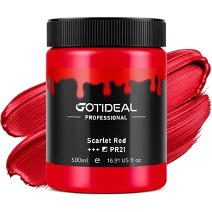 image:imageGOTIDEAL Metallic Gold Acrylic Paint Gold Leaf Large Paint 500ml169ozScarlet Red
