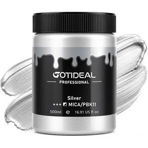 image:imageGOTIDEAL Metallic Gold Acrylic Paint Gold Leaf Large Paint 500ml169ozSilver